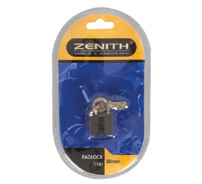 Photo of Zenith Bulk Pack x 4 Padlock Iron 20mm Carded