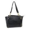 Blackcherry Multi Zip Mini Trapeze Tote-Black Photo