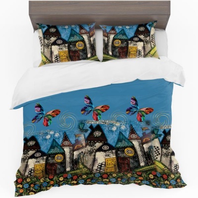 Photo of Print with Passion Hilltop Town Duvet Cover Set