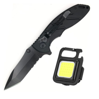 Extreme Ops Knife Extremely Bright COB Keychain Light with Magnet COMBO