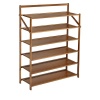 HEARTDECO Foldable Bamboo 6 Tier Shoe Rack Photo
