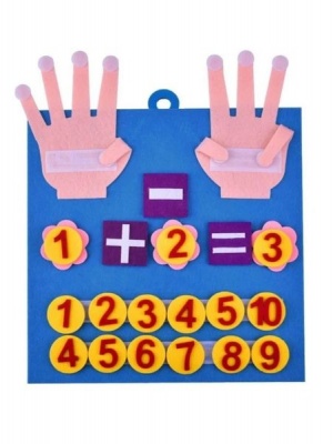Mathematics Learning Felt Fingers Numbers Toy Math Counting