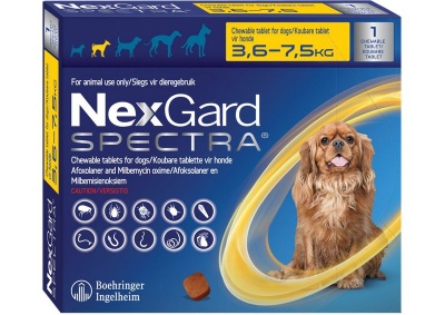 Photo of NexGard Spectra Chewable Tablets for Dogs 3 6-7 5kg - 1 Tablet