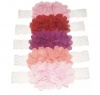 Mini Chiffon Double Flower Headband Set - 5 Piece Photo