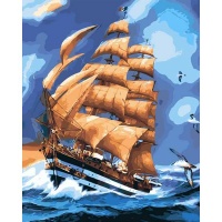 Artikon Paint By Numbers 40cmx50cm Sail Boat