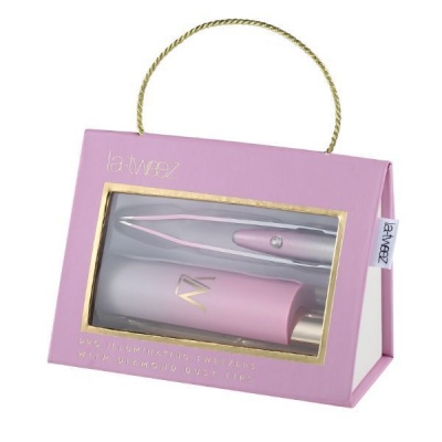 La tweez La Tweez Pro Illuminating Tweezers Pink Ombre Carry Case