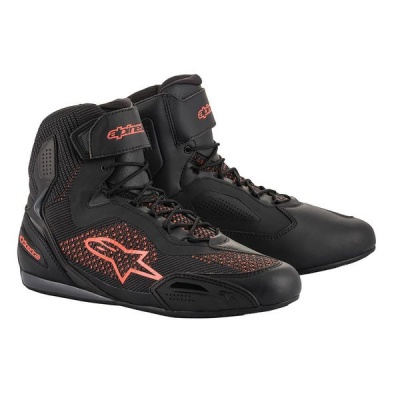 Photo of Alpinestars Faster 3 Rideknit Shoes - Black Red-Fluo