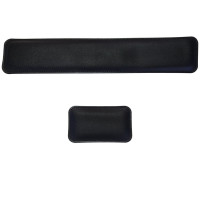 Double sided PU Leather Keyboard mouse wrist support Black