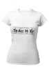 PepperSt Ladies White T-Shirt - TeAcHeR Periodic Table Photo