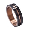 Xcalibur Stainless Steel Black & Rose Gold Ring-XR31 Photo