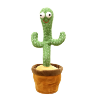 2 1 Dancing Singing Cactus Plush Toy