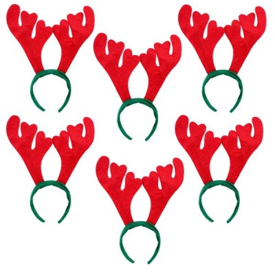 Photo of Christmas Reindeer Antler Headband - 6 Pack