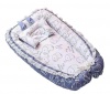 Portable Baby Bassinet - Blue Elephants Photo