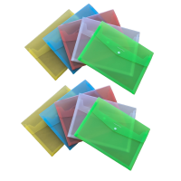 Plastic A4 Assorted Colours Expandable Envelope File Pack of 10