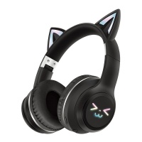 Gjby Gaming Wireless Cat Ear Headphones with LEDs
