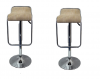 Low Back Leatherette Bar / Kitchen Counter Stools –Set of 2 - Beige Colour Photo