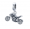 Lucid 925 Silver Charm - Motorcycle Pendant - For Charm Bracelet Photo