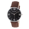 Hallmark Gents Leather Brown Strap Black Dial Watch HL2037B