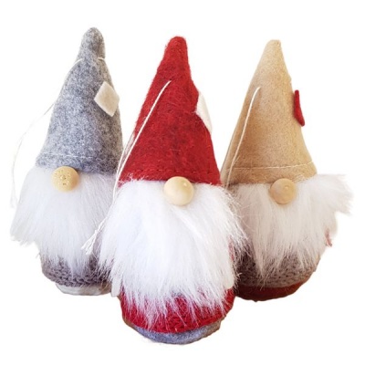 Photo of The Nordic Collection Nordic Tomte Felt Cute Scandinavian Gnome Hanging Gift Decor 3 Pack