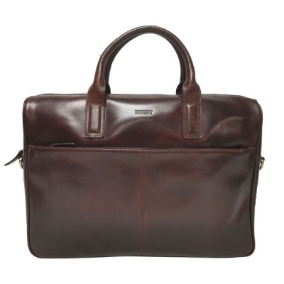 Photo of Busby Leather Johnson 15" Laptop Briefcase
