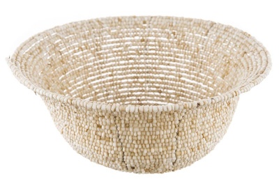 Photo of Ilanga Trading - Small Beaded Bowl for a Stylish Kitchen - Cream