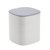 4 Layer 360 Degree Rotary Jewellery Storage Box with Mirror Lid - White Photo