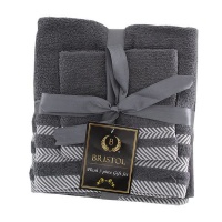 Grey Cotton Asian Bath Towel
