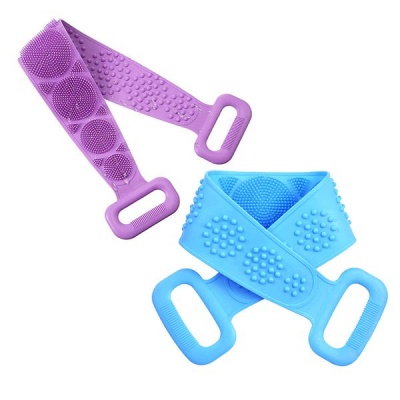 Photo of 2 Pieces Double-Sided Silicone Back Scrubber For Shower