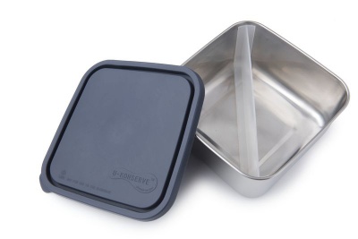 Photo of UKonserve Large Square Divided Stainless Steel Container