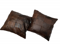 COCO 2 A Set of 2 beautiful Leather cushion covers