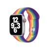Meraki Silicone Sport Band for Apple Watch - 42mm/44mm Striped Rainbow Photo