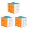 Classic Toy 3 x Stickerless Magic Puzzle Cube Photo