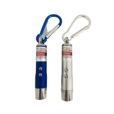 Photo of 3" 1 Laser Light Pointer Key Chain Blue & Silver