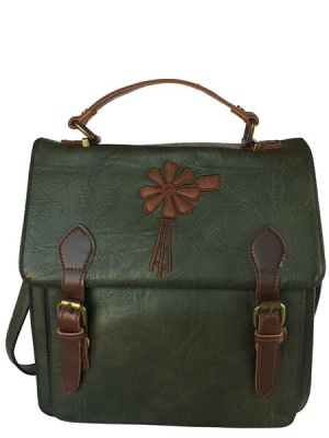 Photo of Vivace - Classic Top Handle & Shoulder Handbag - Green