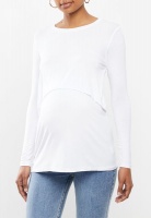 Cotton On Womens Maternity 2 1 Ls Top White
