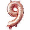 Bubblebean - Rosegold Bunched Party Helium Number 9 Balloon Photo