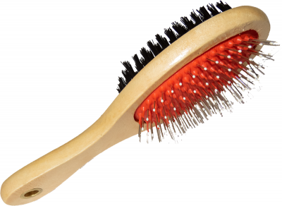 Photo of Grovida Pet Brush & Comb - Double Sided with Wooden Handle