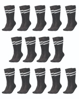 RONEX Soccer Socks Set of 14 Pairs BlackWhite