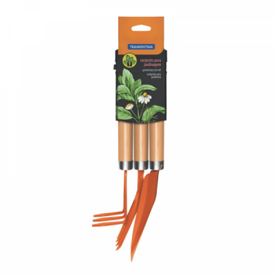 Photo of Tramontina Garden Tool Set with Fork - Orange - 3 Piece