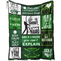 Golf Lovers Twin Size Blanket