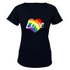 Love Heart Pride - Ladies - T-Shirt - Black Photo