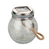 Home Quip - Glass Hanging Crackle Finish Lantern Solar Powered Photo