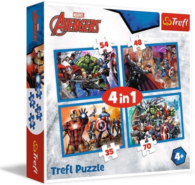 Photo of Disney Trefl 4" 1 Puzzle Avengers