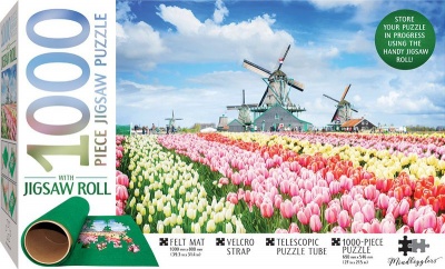 Photo of Jigsaw Roll with 1000-Piece Puzzle: Dutch Windmills