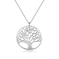 Zana Jewels Tree of LIfe Pendant and Necklace in Sterling Silver by