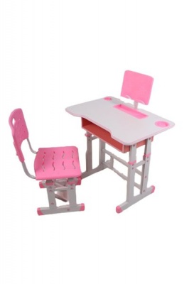 Photo of Study Desk & Ergonomic Chair Girls - Pink