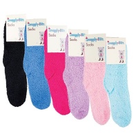 Bulk Pack x 5 Socks Ladies Microfibre Winter Socks