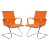 The Office Chair Corp TOCC Orange Ribbed Visitors' Office Chairs - Set of 2 per box Photo