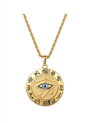 Plated Eye of Horus Necklace Eye of Ra Egypt Protection Pendant