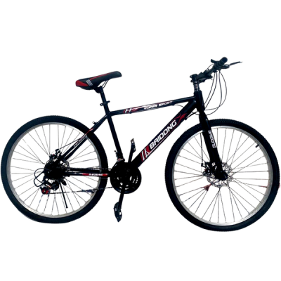 Photo of 26" Black & Red Road Bike with Mechanical Disc Brakes